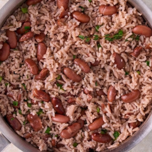 Rice & Peas + Your Preferred Protein Option